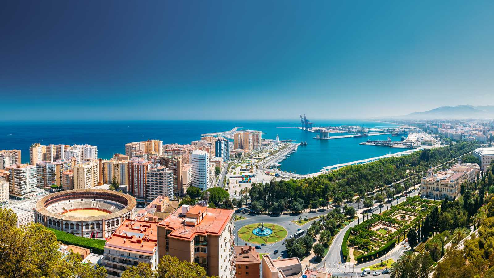 Panorámica de Málaga desde las alturas