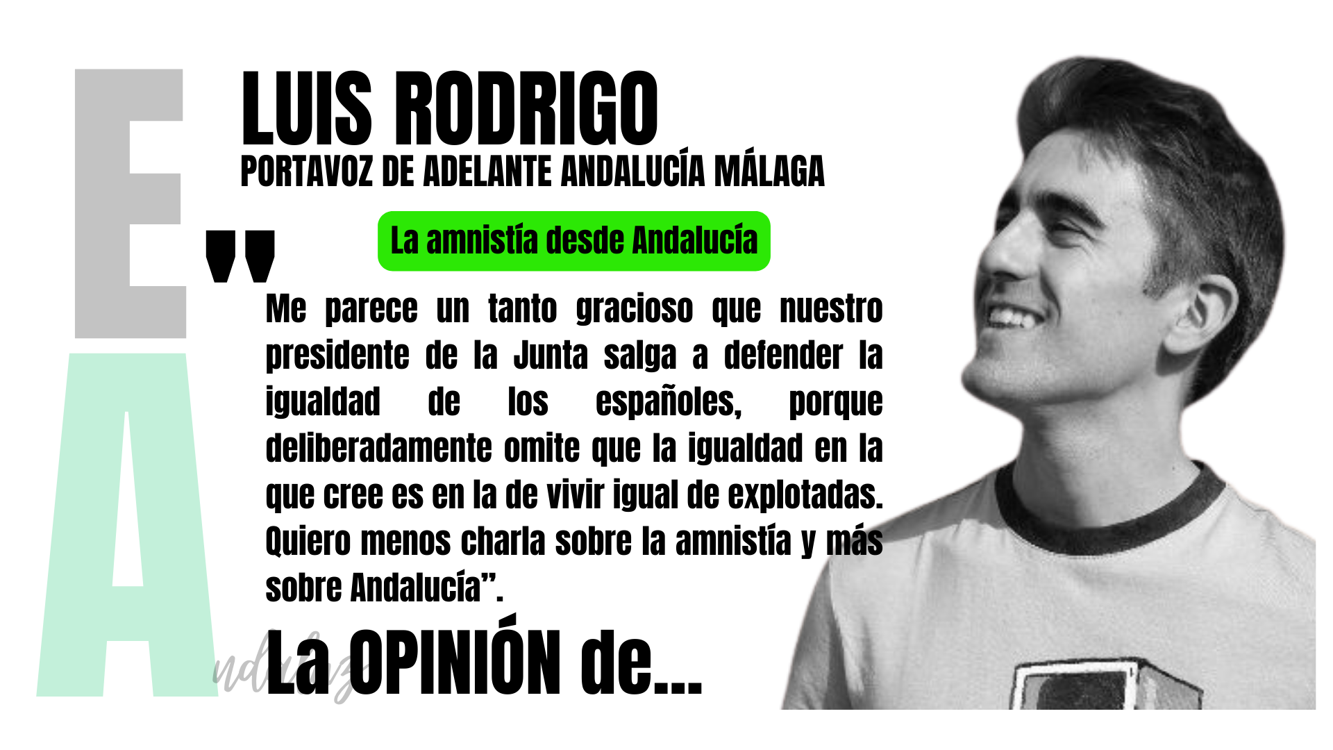 Artículo de Luis Rodrigo (Adelante Andalucía Málaga): "La amnistía desde Andalucía"