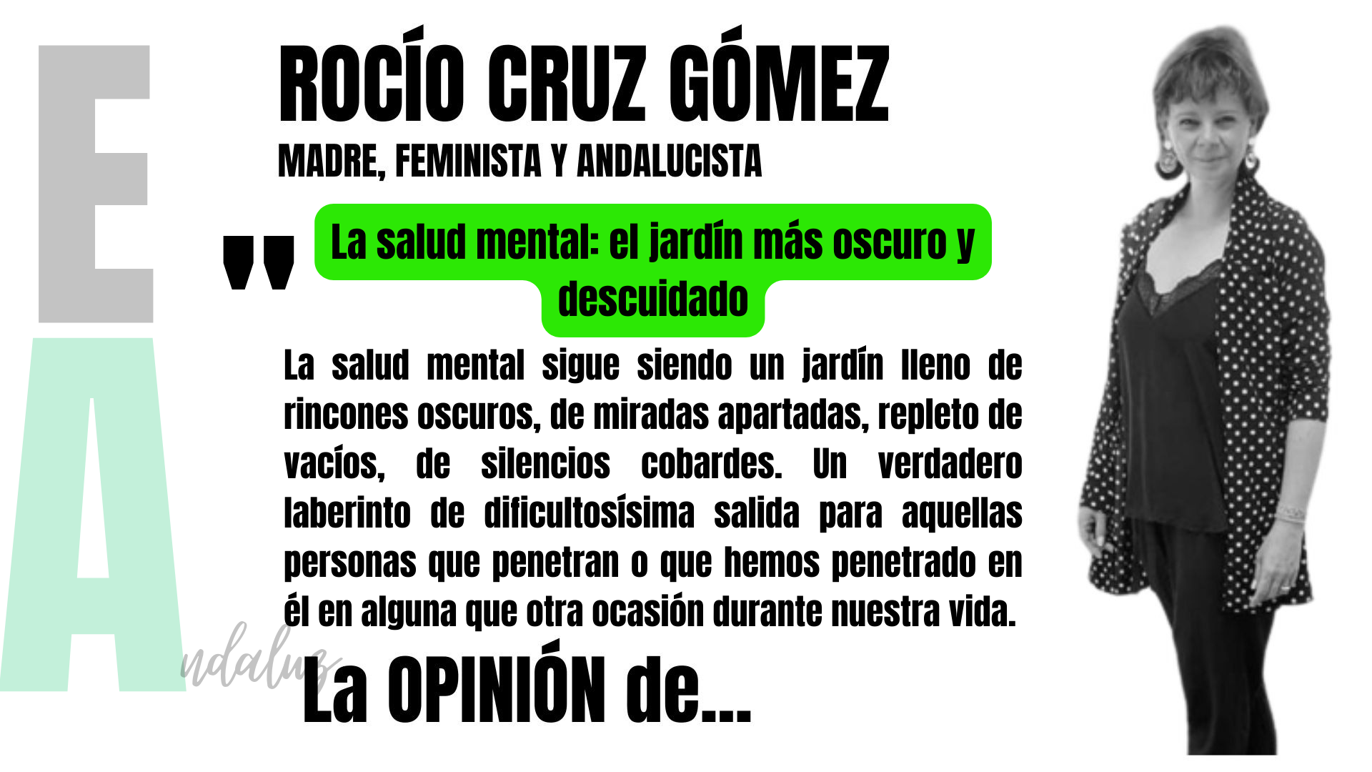 Artículo de Rocío Cruz Gómezs sobre la salud mental