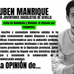 Artículo de Rubén Manrique, SG de Juventudes Socialistas de Sevilla: "Junta de Andalucía y jóvenes: el silencio por respuesta".
