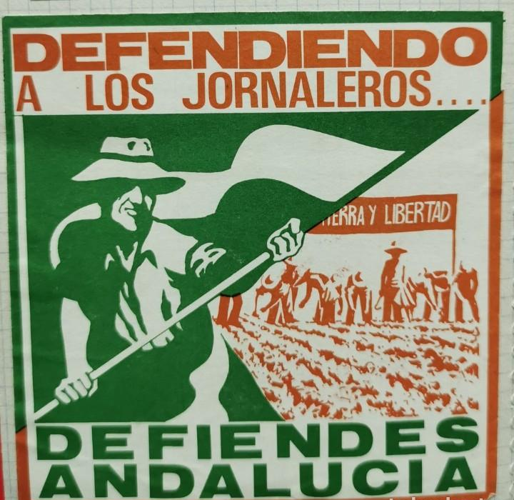 Lema "defendiendo a los jornaleros, defiendes Andalucía"