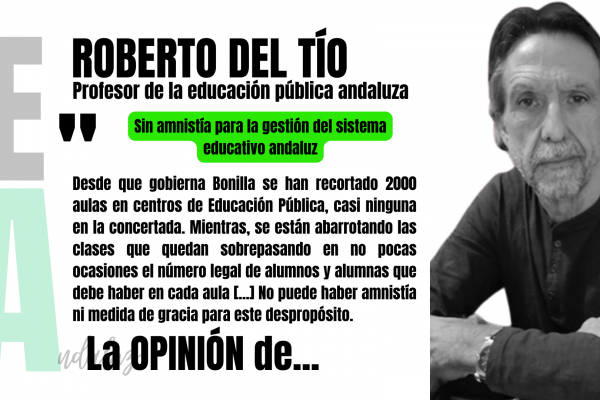 Artículo de opinión de Roberto del Tío, profesor de la educación pública andaluza