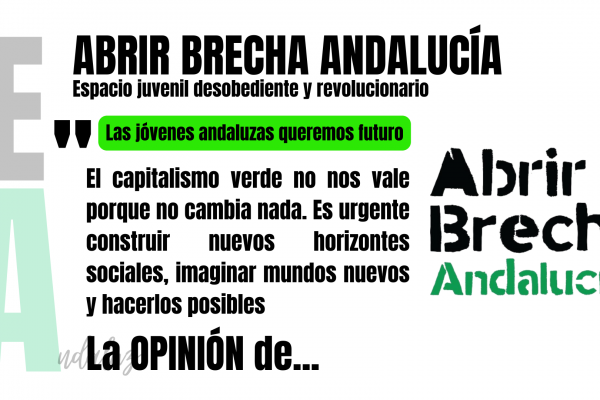 Artículo de opinión de Abrir Brecha Andalucía: "Las jóvenes queremos futuro".