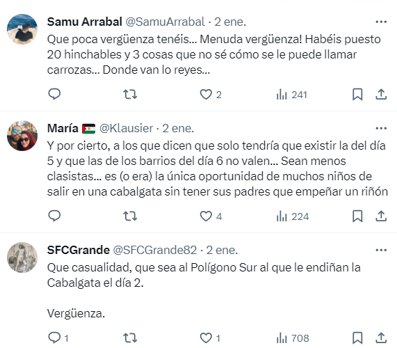 Los comentarios al post publicado por el Ayuntamiento de Sevilla en 'X' en el que anunciaba la decisión del   cambio de día