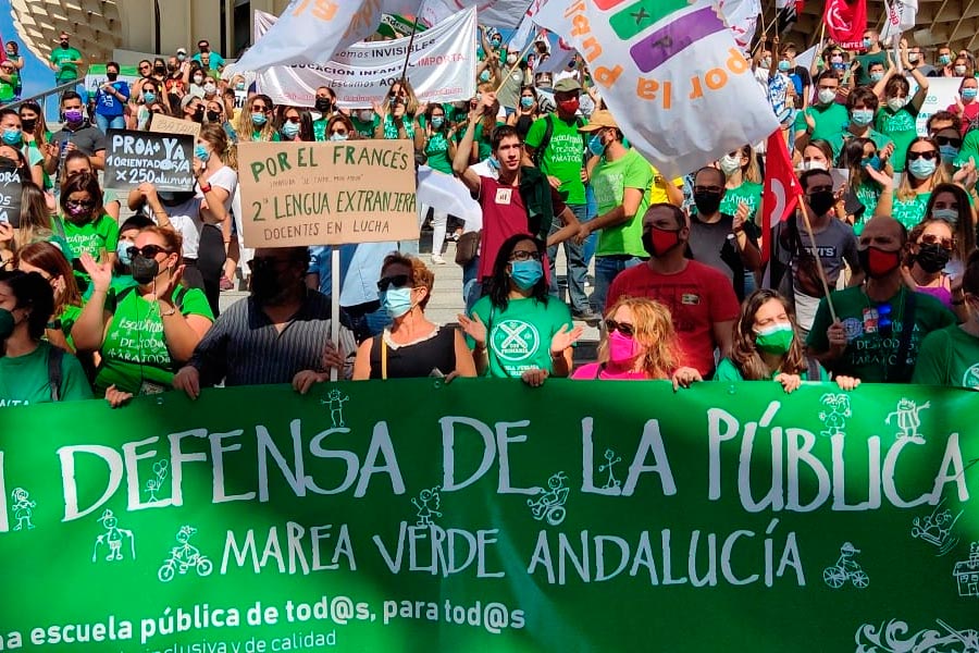 "Nos están robando la educación pública": la comunidad educativa llama a dar una 'lección' sin precedentes este domingo para la defensa de la pública andaluza