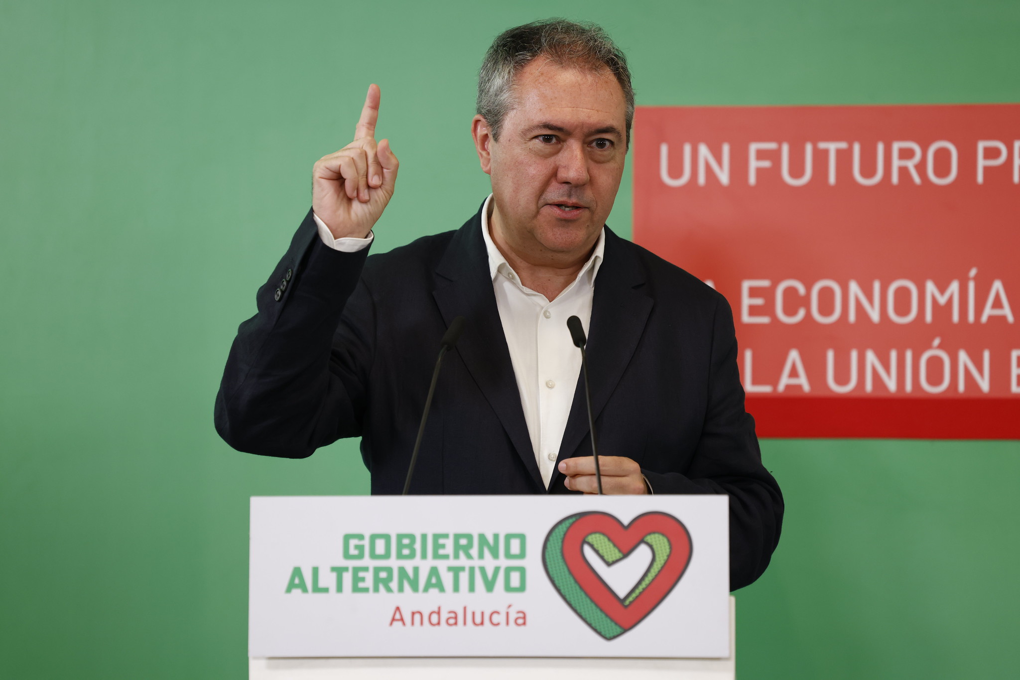 Juan Espadas, secretario general del PSOE-A., durante el foro de Economía del Gobierno Alternativo andaluz del PSOE de Andalucía.