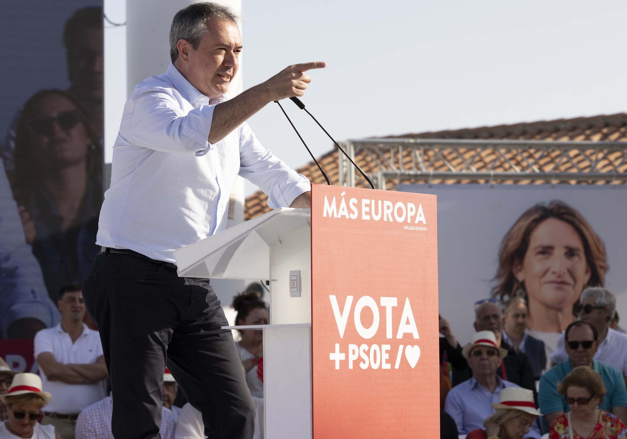 Juan Espadas en Benalmádena. Acto de campaña para europeas del PSOE. 05 de mayo de 2024.