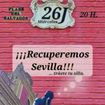 Concentración 26 de junio 'Sevilla Se Muere', en Plaza del Salvador, contra la turistificación depredadora".