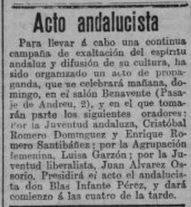 Acto andalucista Luisa Garzón