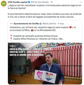 Cuenta de X de Vox Sevilla