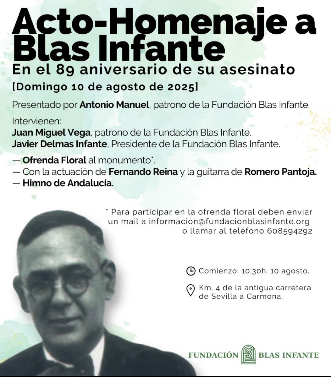 acto-homenaje blas infante 89º aniversario asesianto a manos del golpismol. En Gota de Leche
