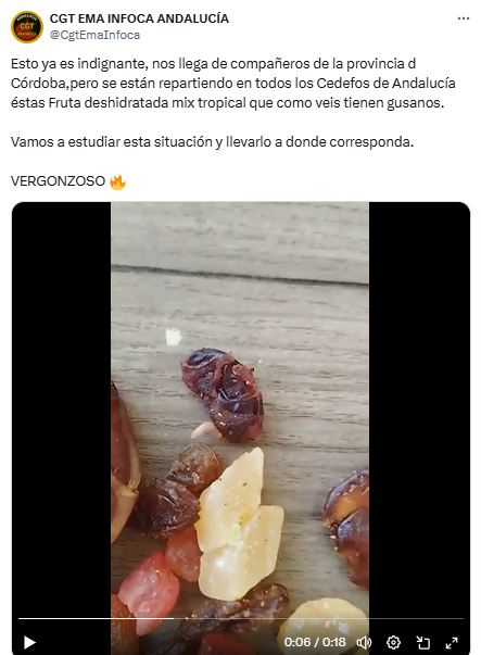  gusanos en frutas de bomberos forestales andaluces