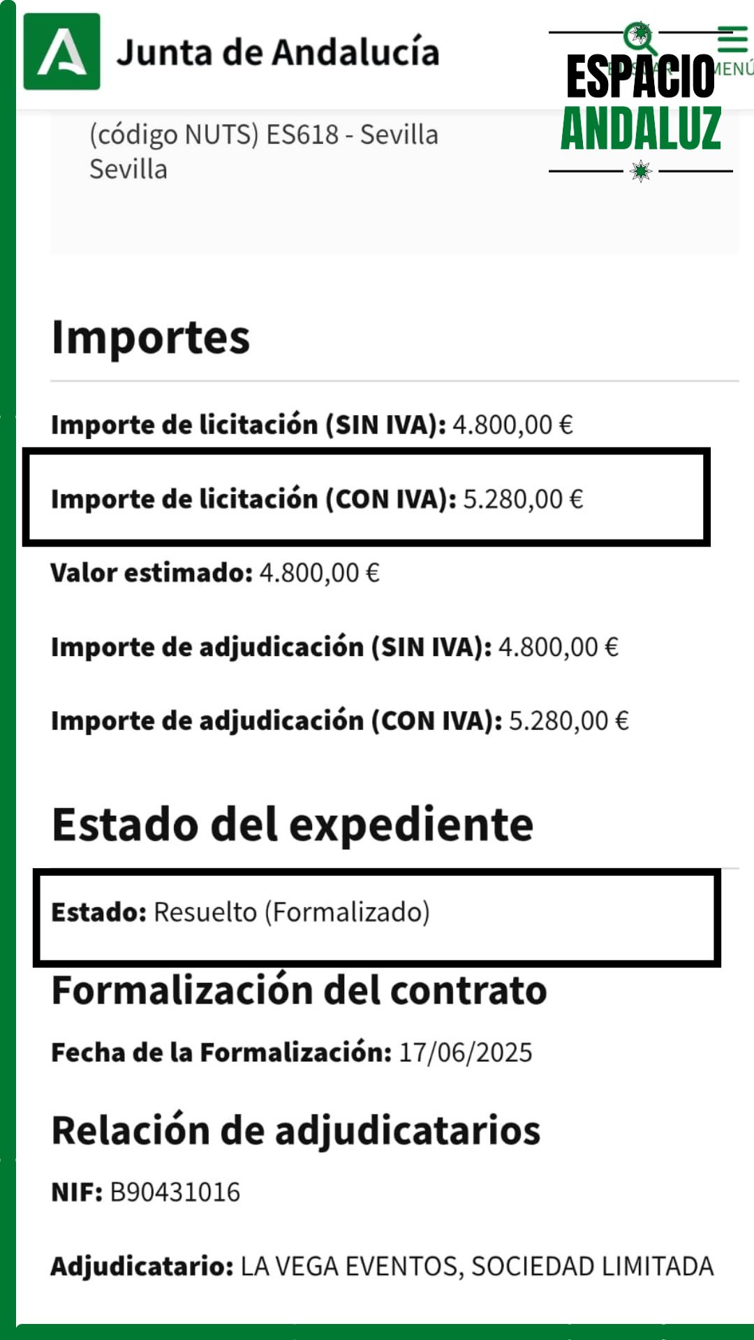 pliego de contrataciones de cena de juanma moreno con vicepresidente chino. Insta 2